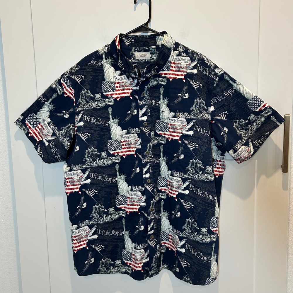 American Legacy‎ Mens 2XL Short Sleeve We The People Flag Patriotic USA
